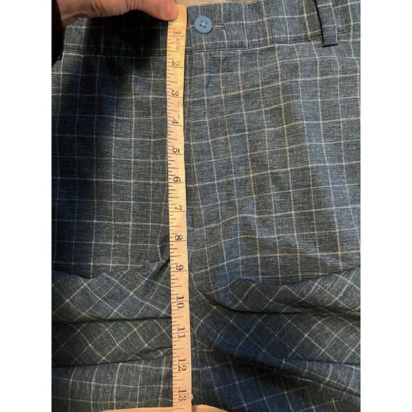 Nike Golf Mens Tour Performance Dri Fit Blue Plaid Shorts Size 34 Golf Preppy - Picture 10 of 11